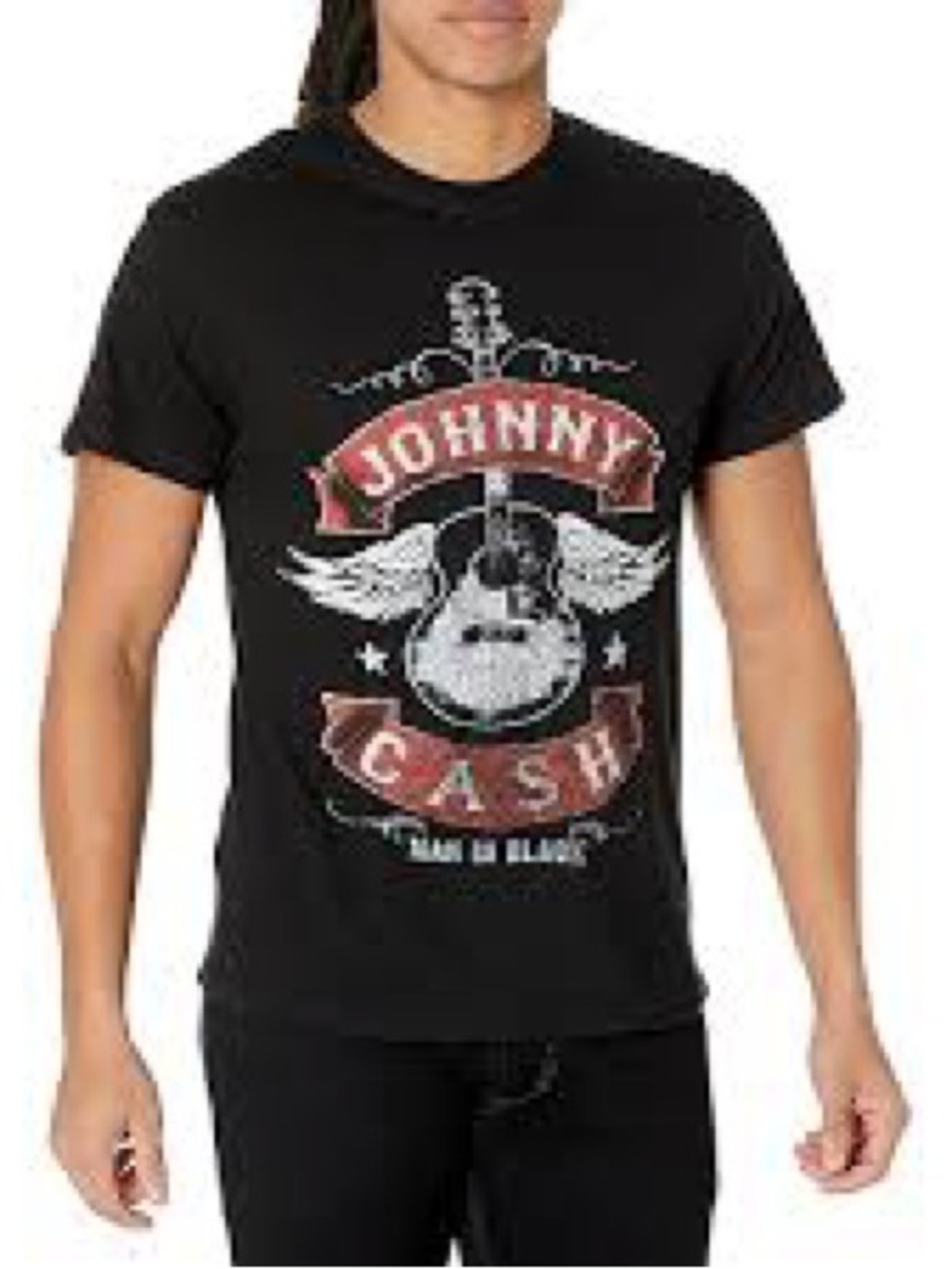 Johnny Cash T Shirt Outlaw Music Guitar Wings